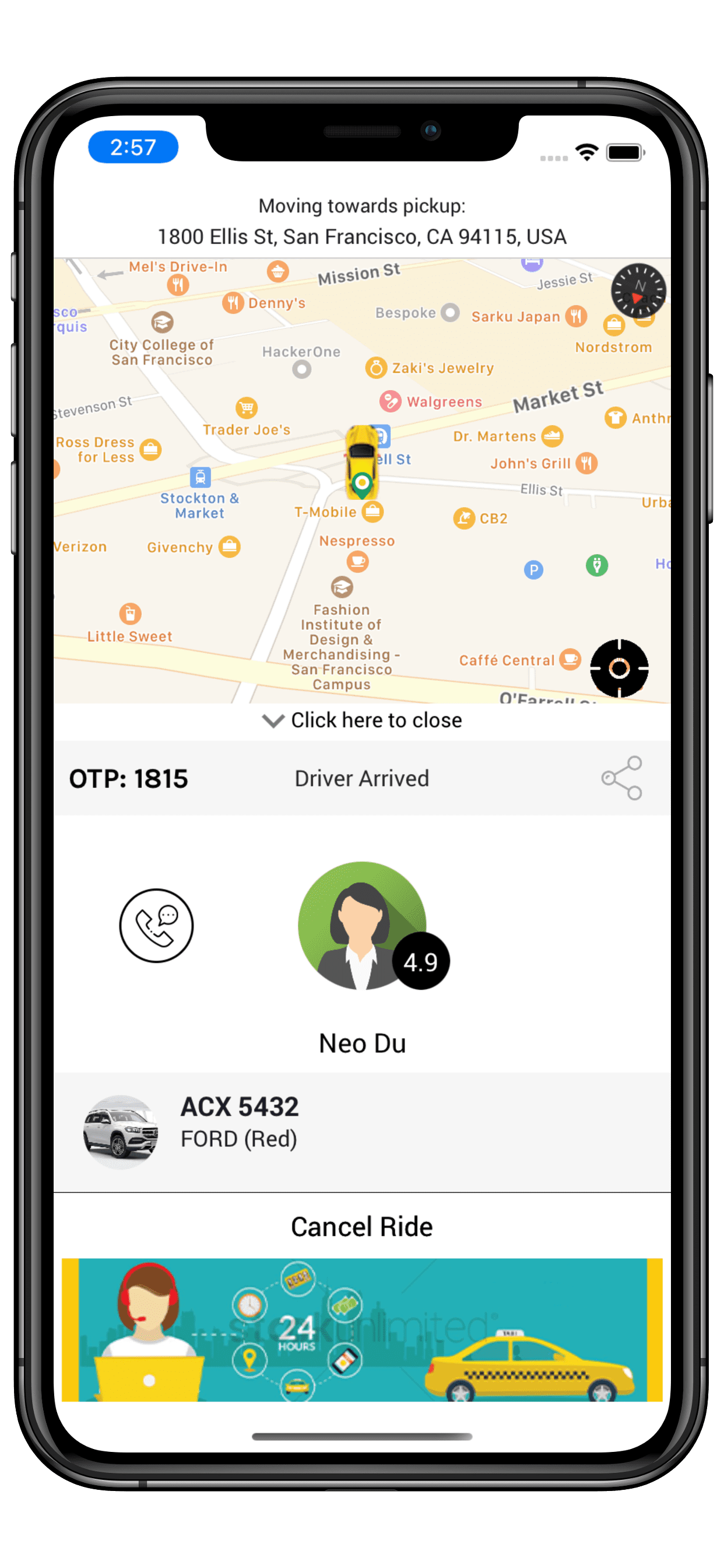 taxi app development