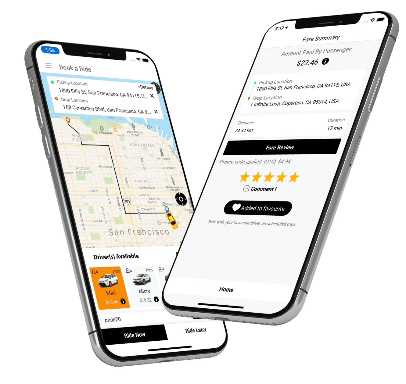 taxi app development