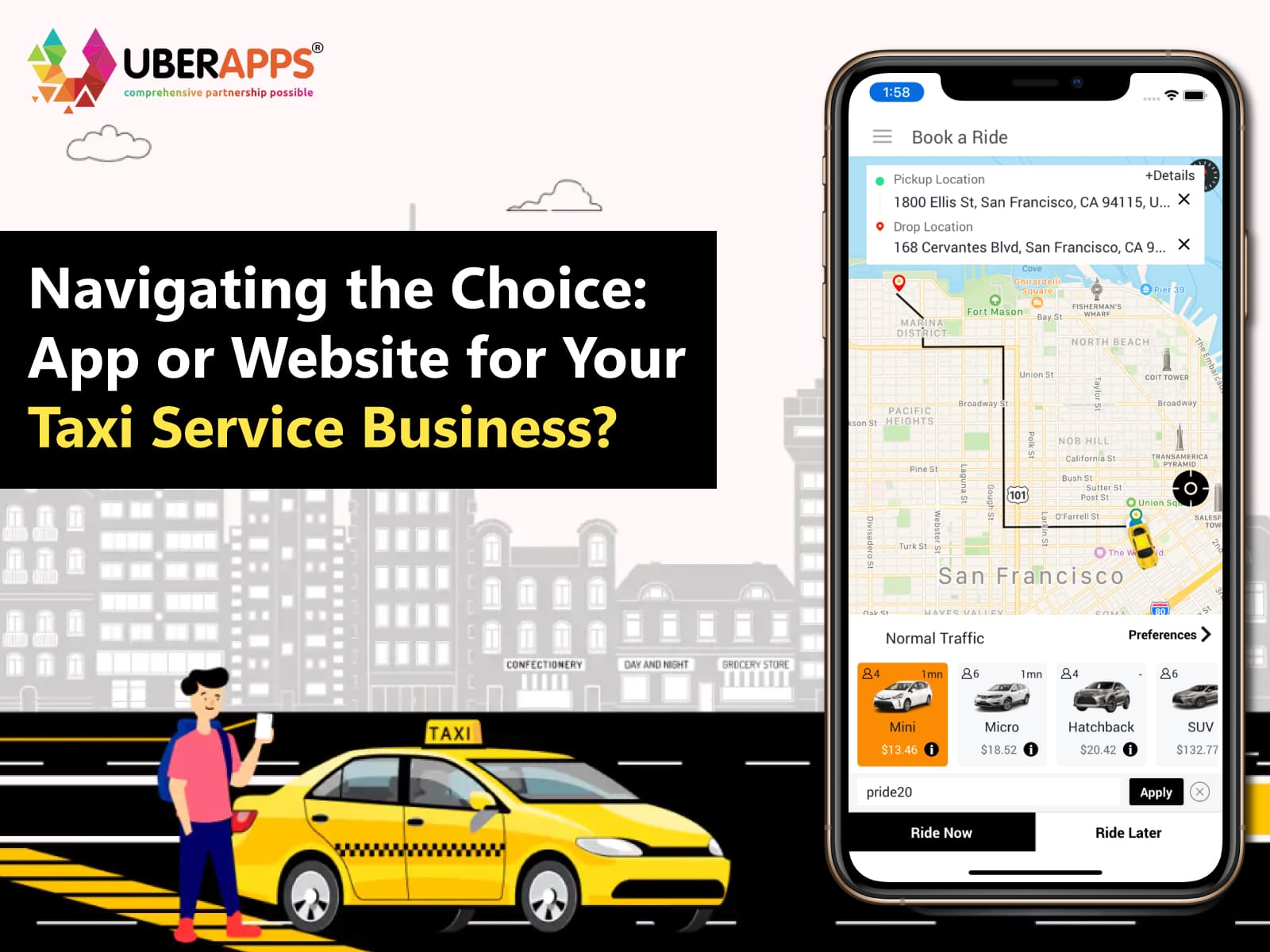 Navigating The Choice: App Or Website For Your Taxi Service Business