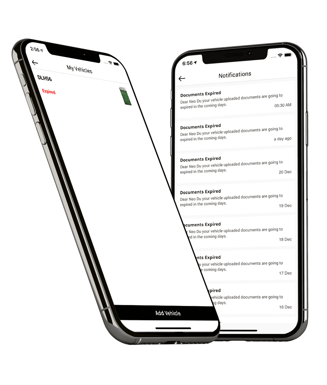 Auto Alerts On Expiration Of Documents Taxi App Features