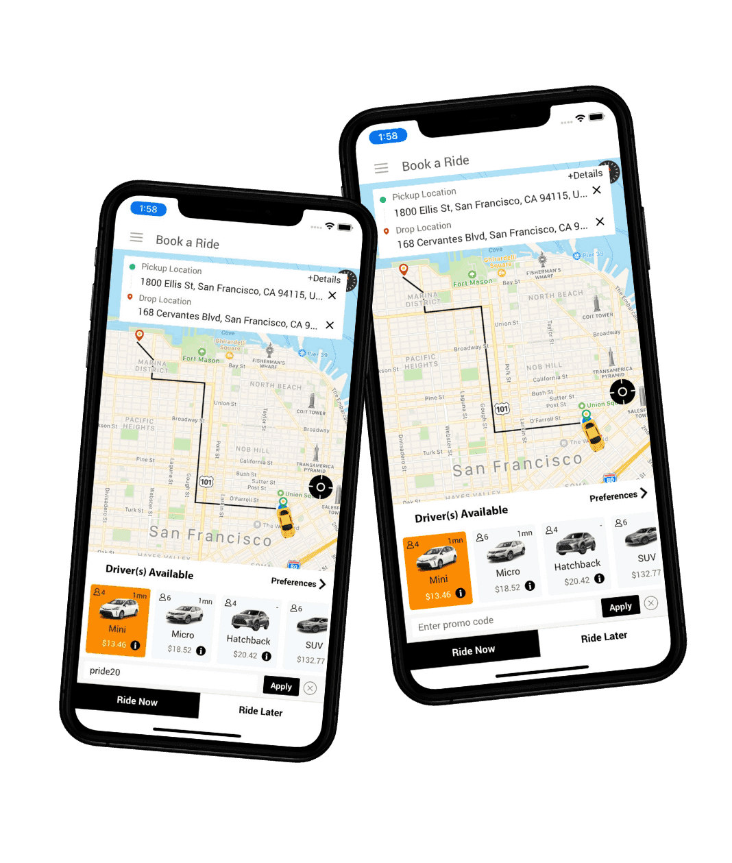 Auto Applied Promo Codes Taxi App Features UBERApps